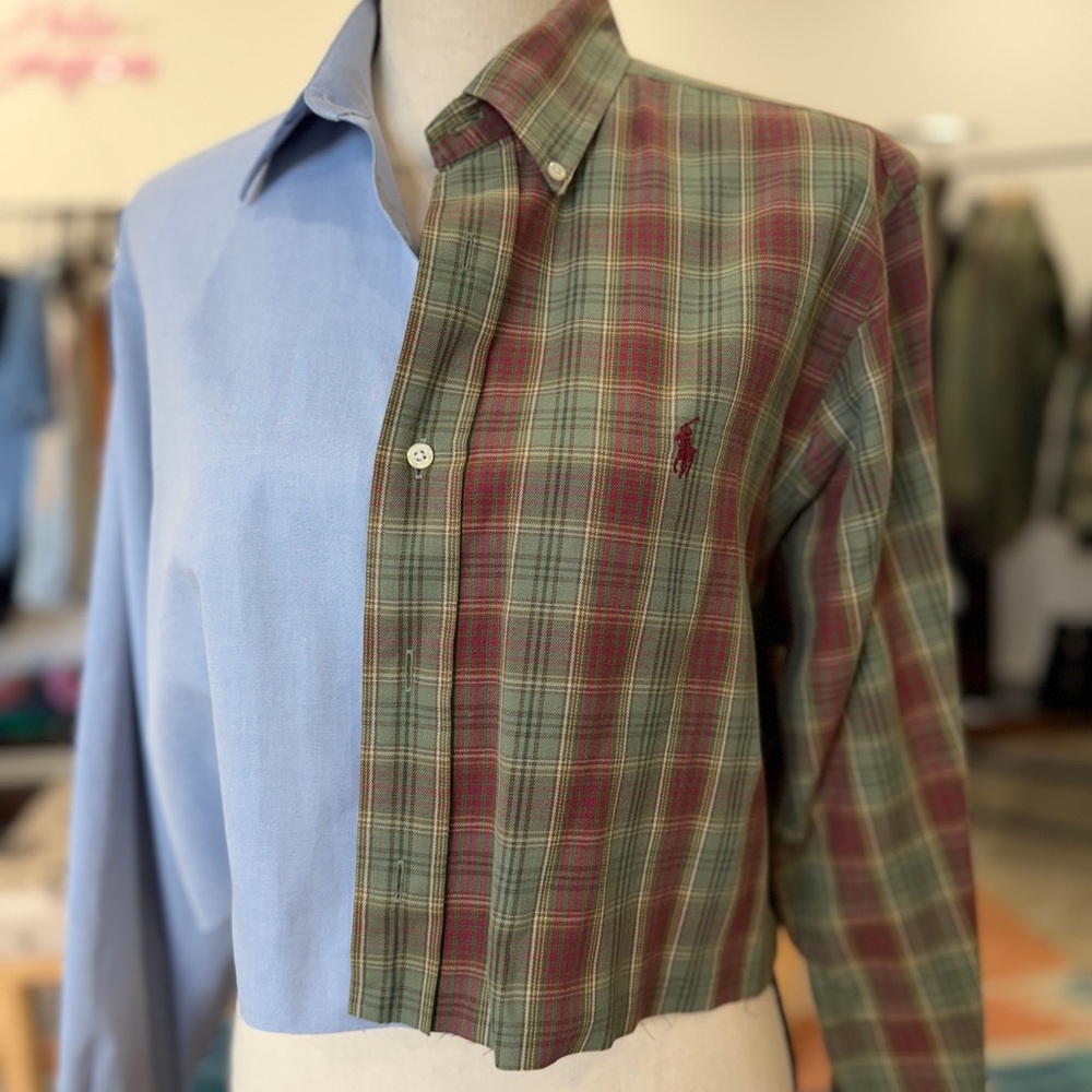 Reworked Unisex Button Down Shirt - Picture 2 of 9